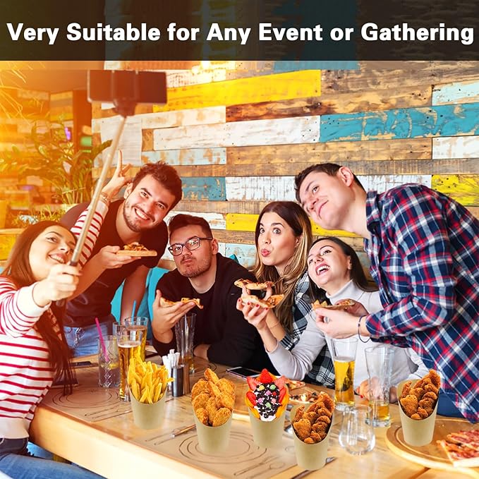 60 PCS 14 oz Disposable Charcuterie Cups Set with 200 Cocktail Skewers, 60 Portable Bags, 60Labels, Individual Brown Kraft Paper Appetizer French Fry Holders Snack Boxes for Parties