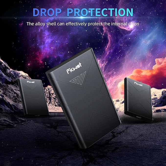 500GB External SSD, Portable SSD, Up to 2000MB/s, USB 3.2 Gen2x2 External Solid State Drives, Compatible with Smart TV, PS5/PS4(Pro), iPhone 15/16, Xbox, Mac & Windows and Other Devices(FP80)
