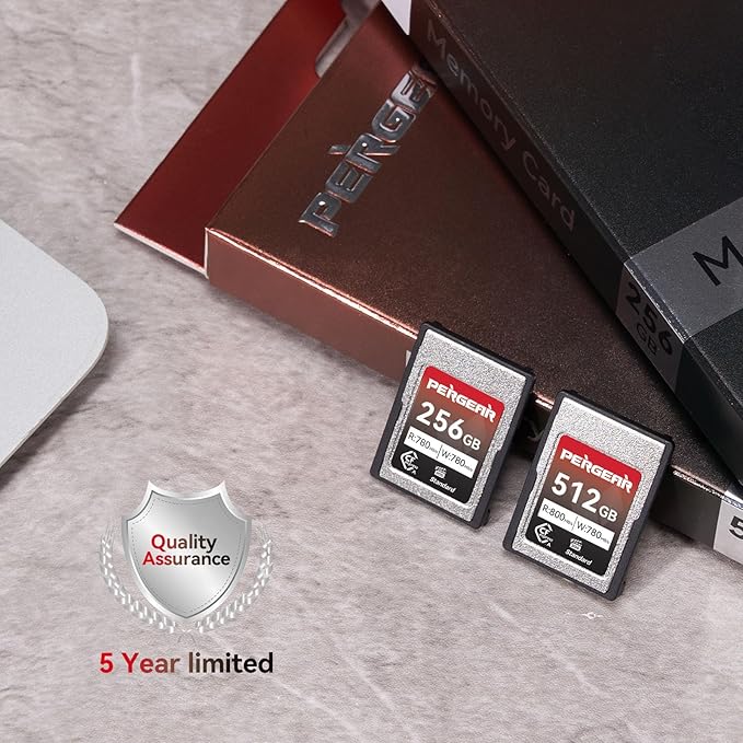 Pergear 256GB CFexpress Type A Memory Card, Up to 780MB/s Read Speed & 780MB/s Write Speed for 4K 120P with Card Reader