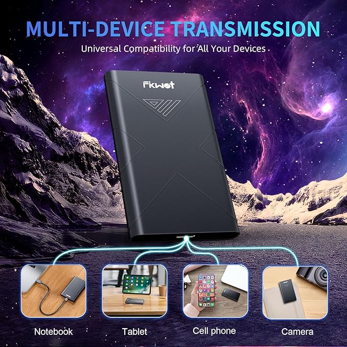2TB External SSD, Portable SSD, Up to 2000MB/s, USB 3.2 Gen2x2 External Solid State Drives, Compatible with Smart TV, PS5/PS4(Pro), iPhone 15/16, Xbox, Mac & Windows and Other Devices(FP80)