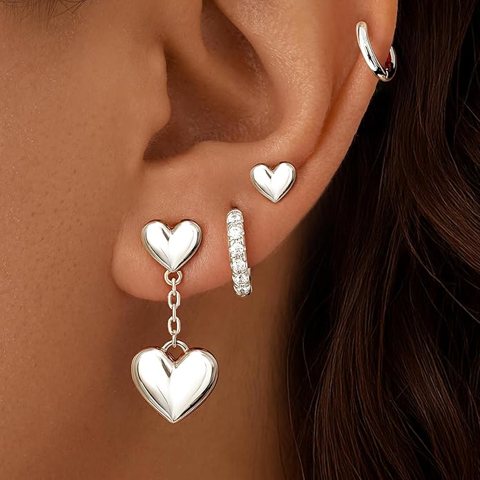Small Gold Huggie Hoop Earrings Set for Women Men Hypoallergenic 14K Plated Stack Cartilage Earrings, Multiple Piercing Lightweight Mini Thin Cute Dainty Trendy Jewelry Set Christmas Gifts for Women