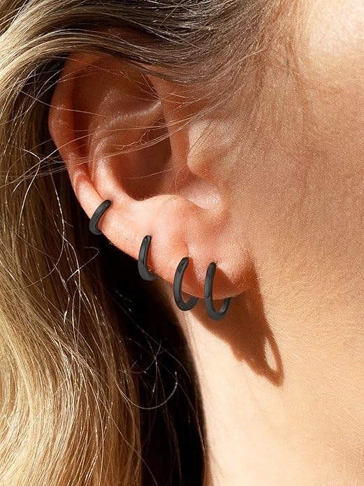 FaithHeart Sterling Silver Hoop Earrings for Women, Hypoallergenic Huggie Hoop Earrings Lightweight Small Cartilage Earrings Hoop Earring Dainty Everyday Earrings 6/8/10/12/14/15/16/18/20mm