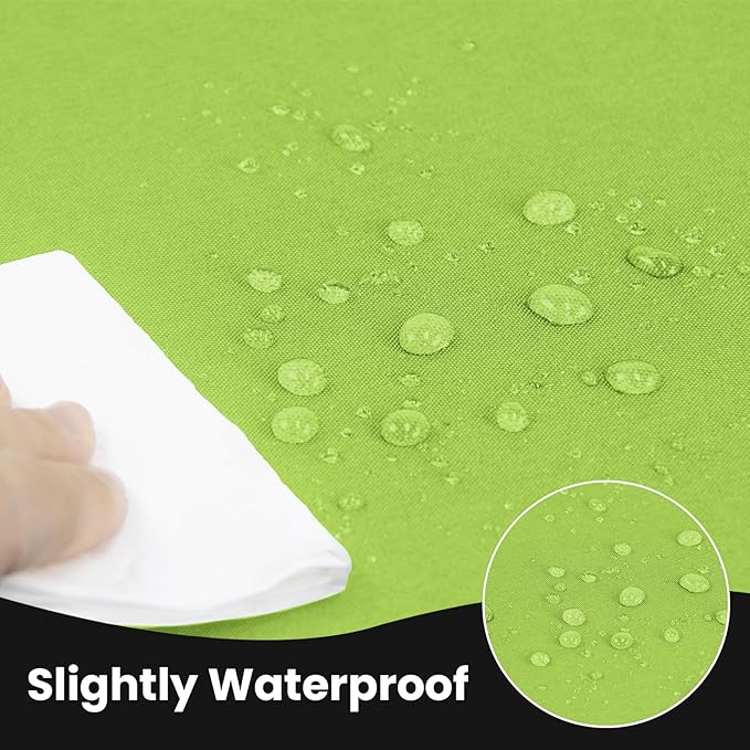 2 Pack Fitted Tablecloth for 6 Foot Rectangle 72 x 30 Inch Apple Green Table Covers Water Resistant Polyester Cloth for Folding, Parties,Display, Trade Show (Apple Green)