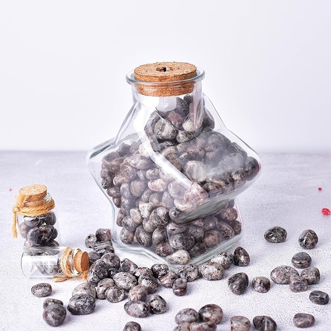 Polished Yooperlite Crystal Chips Set, 0.4", 128 Pcs - Handpicked Tumbled Stones and Crystals Bulk for Healing, Reiki, Meditation, Witchcraft and Home Decor