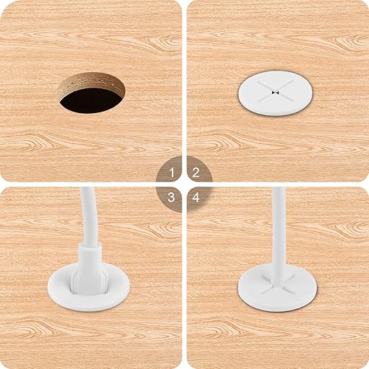 Desk Grommet,3/4 Inch Flexible Rubber Grommets, Silicone Cable Cord Grommet Wire Hole Cover for Desk, Table and Other Furnitures(12Pack)
