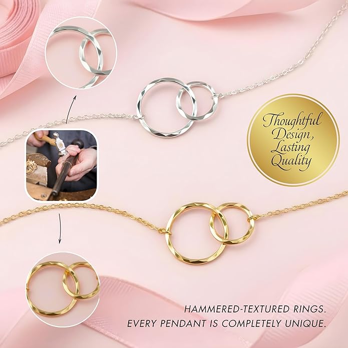 HOPE LOVE SHINE Encouraging Gift for Women - Courage, Strength, Motivational, Inspirational Necklace, Jewelry 16+2", 14k Gold Plated Sterling Silver