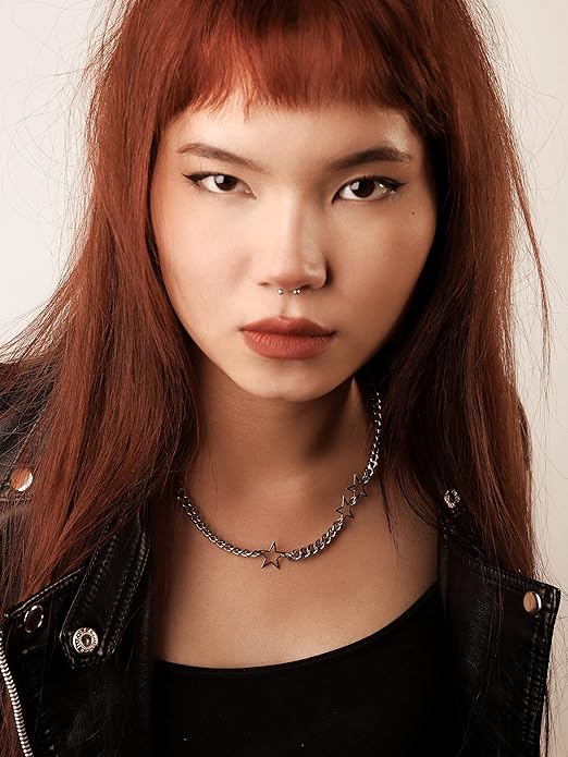 Sacina Gothic Punk Star Necklace, Star Choker, Emo Punk Grunge Y2k Necklace, Y2k Jewelry, Christmas Jewelry Gift For Women