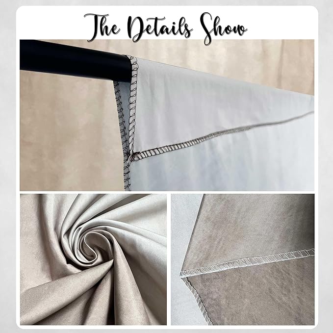 Abstract Professional Photography Backdrop for Portrait Photo Props Booth Background Photoshoot Studio with Polyester Fabric Roller Pocket on Top (8x10ft,Light Beige,No Stand)