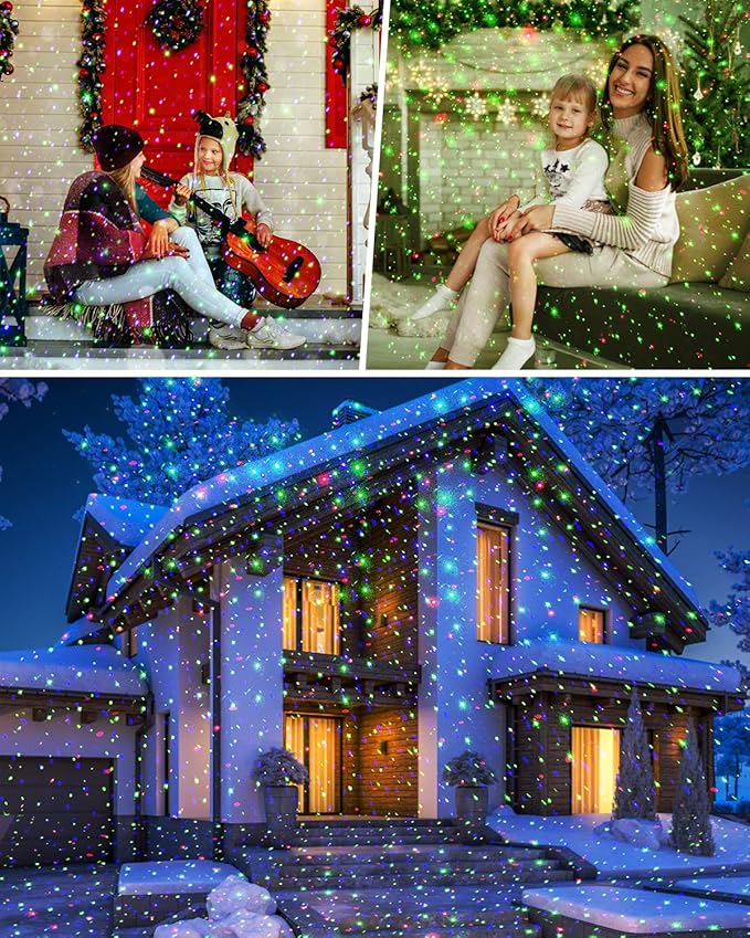 Christmas Laser Lights Star Projector Garden Firefly Lights 3 Color
