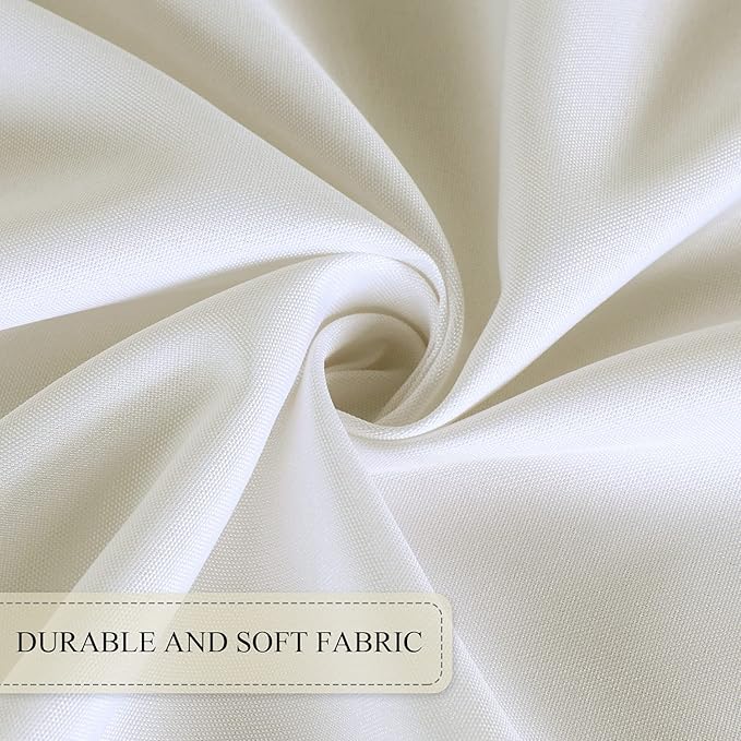 SARAFLORA Outdoor and Indoor Tablecloth-60x120 inch Beige, Wrinkle Free Washable Waterproof Table Cloth with Umbrella Hole and Zipper Rectangle Table Cover for Spring/Summer/Patio/Picnic/BBQS/Party