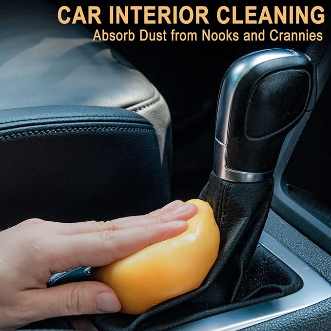 TICARVE 2Pack Cleaning Gel Car Putty Car Cleaning Putty Gel Auto Detailing Car Interior Cleaner Cleaning Kits Clean Slime Car Assecories Keyboard Cleaner Yellow (320g/11.2oz)