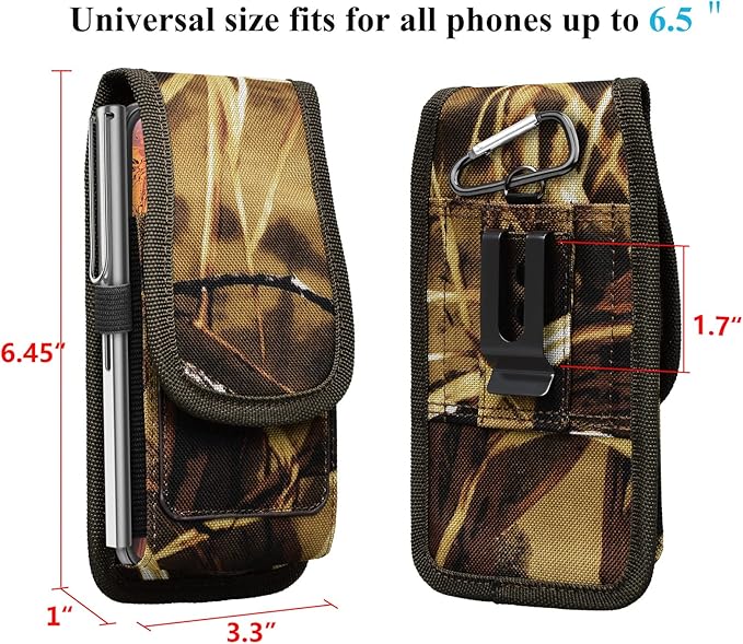Njjex Phone Holster for Samsung Galaxy Note 20 Ultra Note 10 9 8 S25 Ultra S24 S23 S22 S21+ S20 S10 A14 A15 A16 A36 A35 5G Moto G 5G G Stylus 2025 Nylon Cell Phone Belt Clip Holder Pouch Carrying Case
