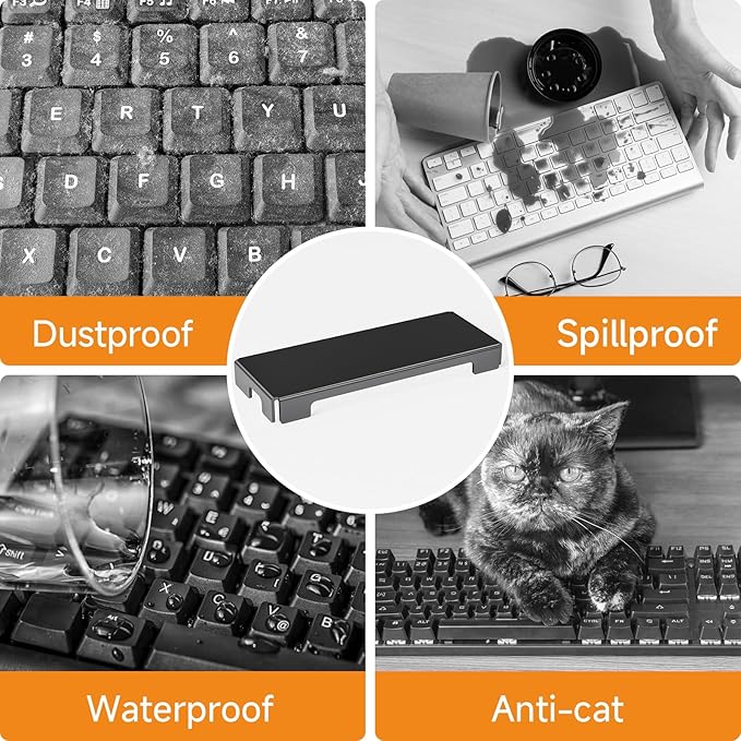 BEEGO Mechanical Computer Keyboard Cover - Black Acrylic Keyboard Cover Keyboard Dust Cover Mechanical Keyboard Cover Full Size Keyboard Protector