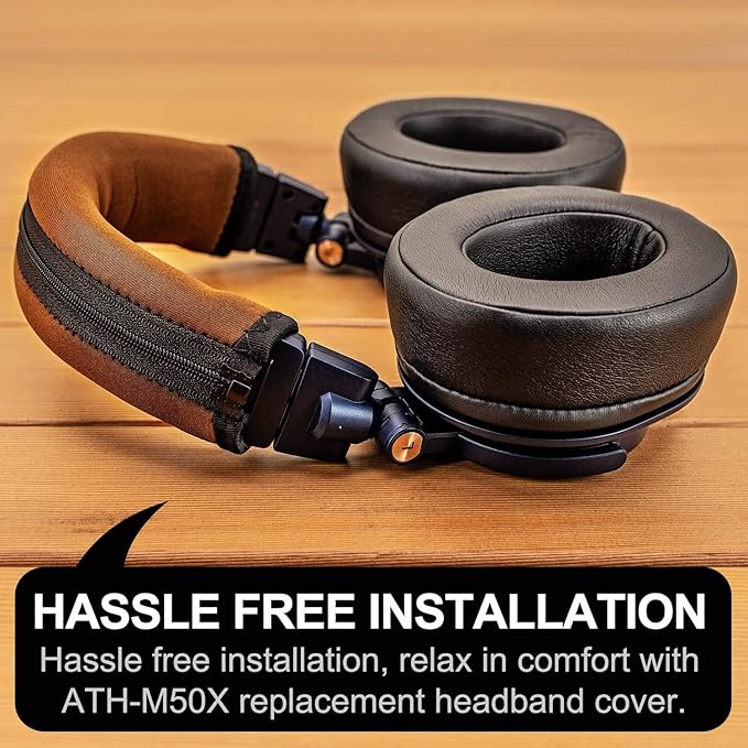 Replacement Headband Cover Compatible ATH M50X M50 M40X M40 M30X M20X Headphones (Brown)