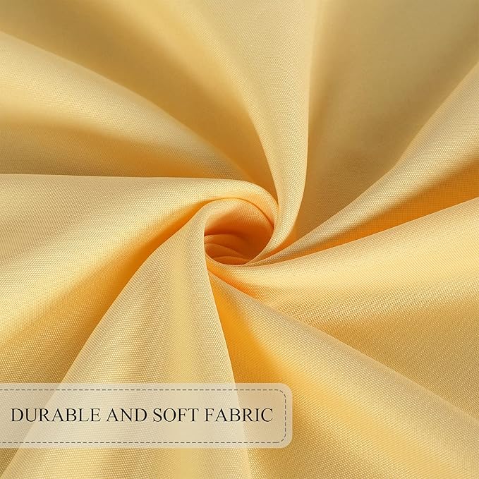 SARAFLORA Outdoor and Indoor Tablecloth -60x84 inch Yellow, Wrinkle Free Washable Waterproof Table Cloth with Umbrella Hole and Zipper Rectangle Table Cover for Spring/Summer/Patio/Picnic/BBQS/Party