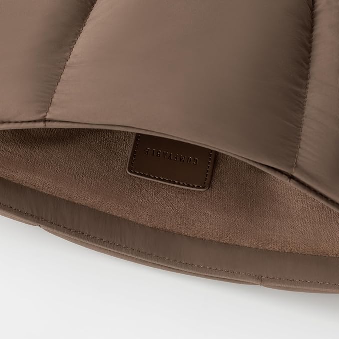 Comfyable Puffy Laptop Sleeve 15 Inch 16 Inch, Quilted Puffer Laptop Carrying Case, Pillow Pouch Compatible for MacBook Air 15 in M4 2025 & MacBook Pro 16 in M4 2024, Mocha Brown