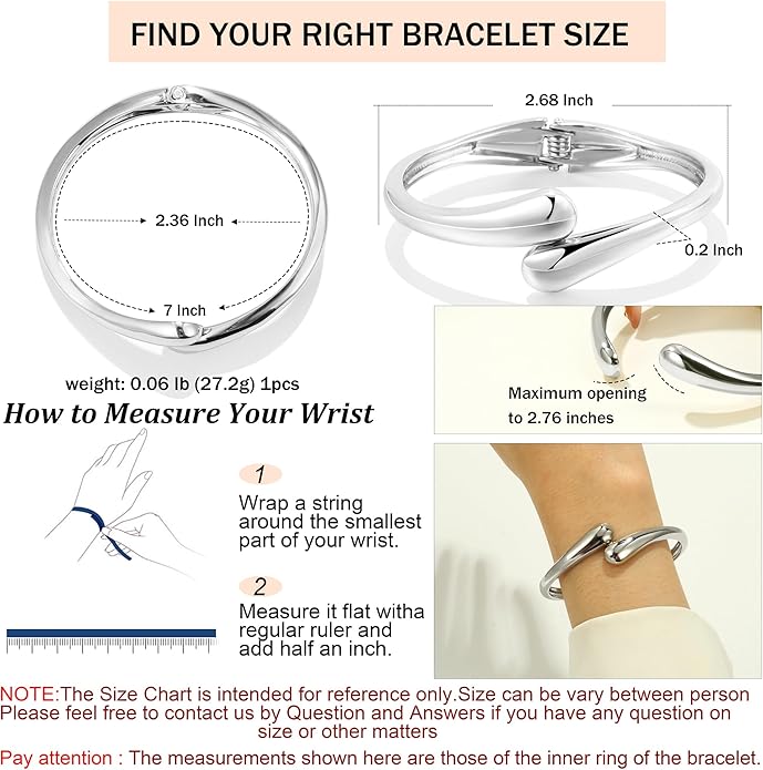 2Pcs Bangle Bracelets for Women Gold Arm Cuff 14k Gold Plated Chunky Gold Bangle Set Hinged Cuff Bracelets Trendy Arm Cuff Jewelry for Women