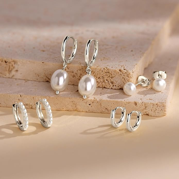 Small Gold Huggie Hoop Earrings Set for Women Men Hypoallergenic 14K Plated Stack Cartilage Earrings, Multiple Piercing Lightweight Mini Thin Cute Dainty Trendy Jewelry Set Christmas Gifts for Women