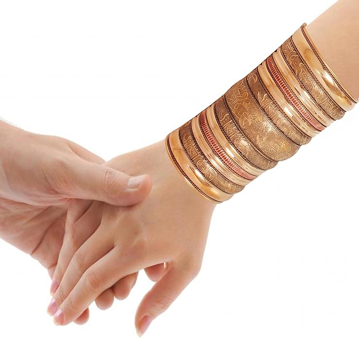 Touchstone Indian Bollywood Handcrafted Slip In Easy To Wear Stylish Wrist Enhancer Designer Broad Jewelry Cuff Bracelet For Women and Men.