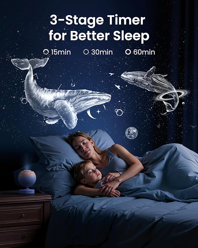 POCOCO Galaxy Star Projector with 2M-Pixel Lens & 5K Discs | Home Planetarium Projector for Relaxation, Study, and Sleep Aid | Includes 2 Films | Ideal Gift