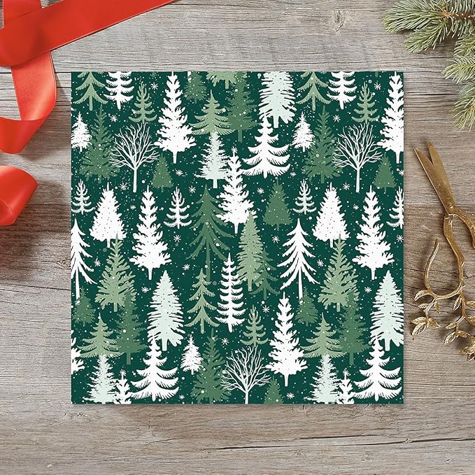 Current Holiday Forest Christmas Rolled Wrapping Paper - Premium Jumbo 23-Inch x 32-Foot Gift Wrap Roll, 61 Square Feet Total