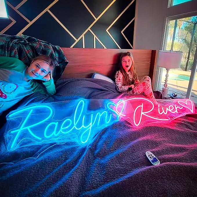 Custom Neon Signs, Neon Sign Customizable for Wall Decor, Custom Kids Name Sign,Personalized Neon Sign for Wedding Birthday Party Christmas Gifts