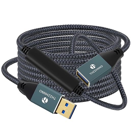 USB 3.0 Extension 26FT, USB Male to Female USB 3.0 Extender Cable for Webcam, Camera, Phone, USB hub, Mouse, Keyboard, Printer, Hard Drive, Headset
