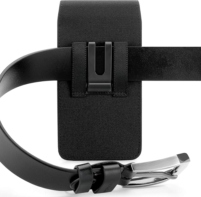 Mopaclle Nylon Cell Phone Holster for Belt, Compatible with iPhone 17 Pro Max/Air,iPhone 16 Pro Max,15 Pro Max, Galaxy S25 Plus, S24 Plus – Fits with Case On, Ideal Belt Holder for Technicians