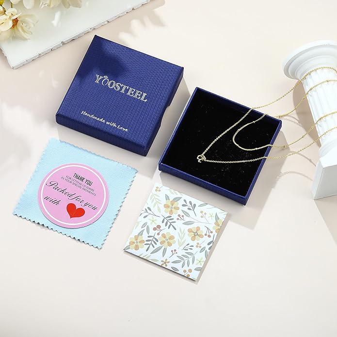 Yoosteel Valentines Gifts for Her Women - Layered Initial Necklaces for Women Trendy 14K Gold Plated Letter A-Z Necklace Gold/Silver Initial Necklace Stack Birthday Gifts for Teen Girls Jewelry