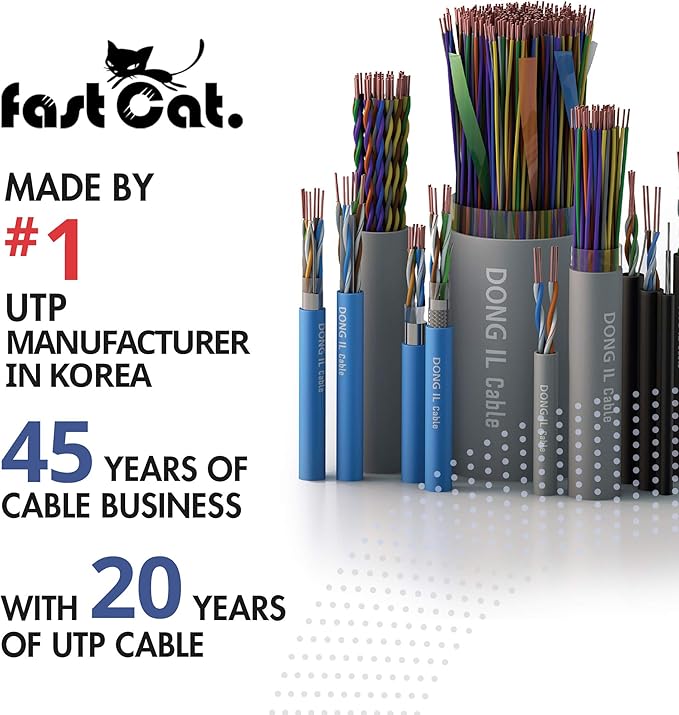 fast Cat. Cat5e Ethernet Cable 1000ft - 24 AWG, CMR, Insulated Bare Copper Wire Cat 5 ethernet Cable with FastReel - 350MHZ / Gigabit Speed UTP Cable Cat5e - CMR (Red)