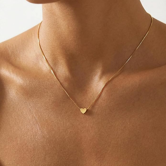 SLUYNZ Genuine 925 Sterling Silver Tiny Love Heart Pendant Necklace for Women Simple Sweet Heart Choker Necklace