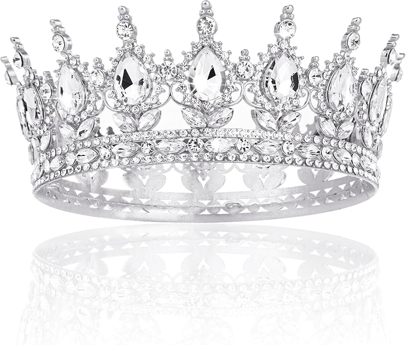 Gold Crown for Women Crystal Princess Tiaras Rhinestone Queen Headband Wedding Bridal Hair Accessories Birthday Prom Pageant Party Coming of Age Ceremony Photo Props