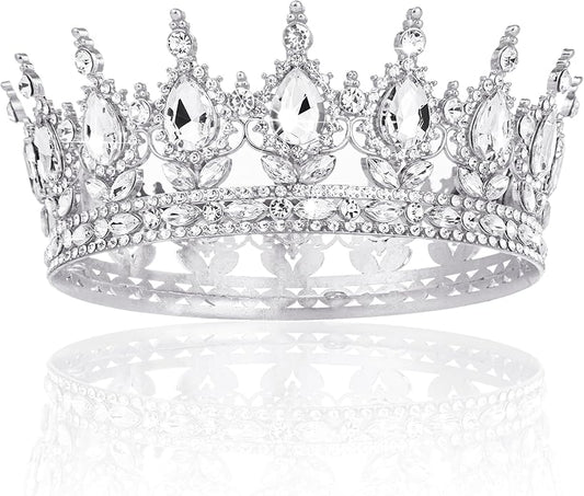 Gold Crown for Women Crystal Princess Tiaras Rhinestone Queen Headband Wedding Bridal Hair Accessories Birthday Prom Pageant Party Coming of Age Ceremony Photo Props