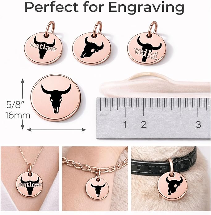 SM Design Western Charm Set of 4 – Stainless Steel Western Charms for Bracelets & Necklaces – Cowgirl, Ranch & Country Style Jewelry Charms – Western Gift for Women & Moms