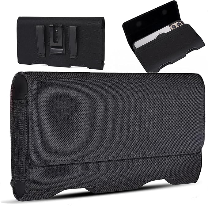 BECPLT Compatible with iPhone 13 Mini 12 Mini SE2 8 7 6 6s Holster Case, Nylon Holster Belt Case with Clip/Loops Belt Pouch Holder for iPhone SE 2022 8 7 6 6s Galaxy S7 - Built in ID Card Slot