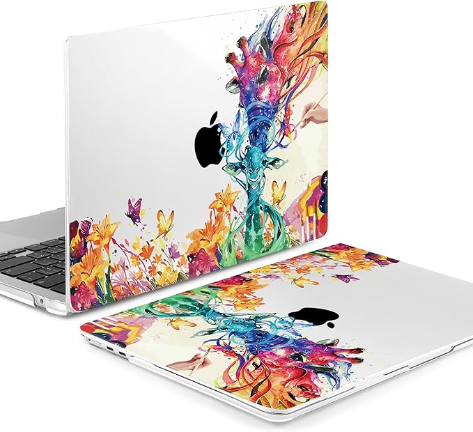 Batianda Premium Case for New MacBook Air 15 inch 2025 M4 2024 2023 with M3 M2 Chip Model A3114 A2941, Designed Protective Plastic Hardshell & Keyboard Cover & Screen Protector, Colorful Deer