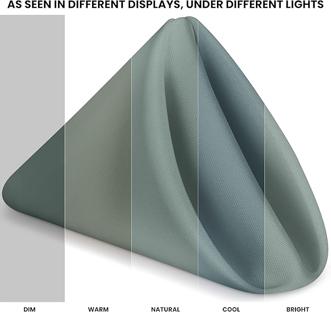 Utopia Home [24 Pack, Light Grey] Cloth Napkins 17x17 Inches, 100% Polyester Hemmed Edges, Washable and Reusable Ideal for Parties, Weddings and Dinners