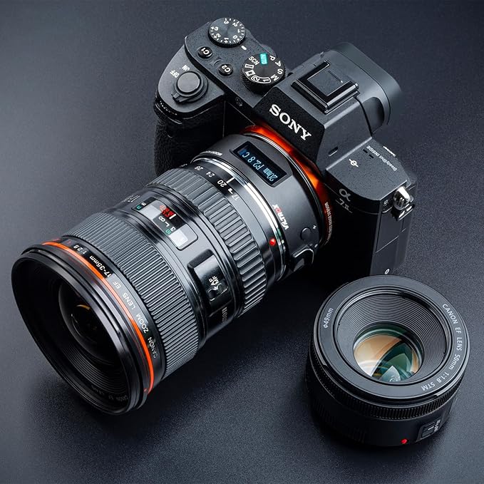 VILTROX EF-E5 Lens Mount Adapter EF/EF-S to E-Mount Auto Focus Lens Converter Ring Compatible with Canon EF/EF-S Lens to Sony E Mount A9 A9II A9III A7V A7IV A7III A7II A7 a6700 a6600 a6400