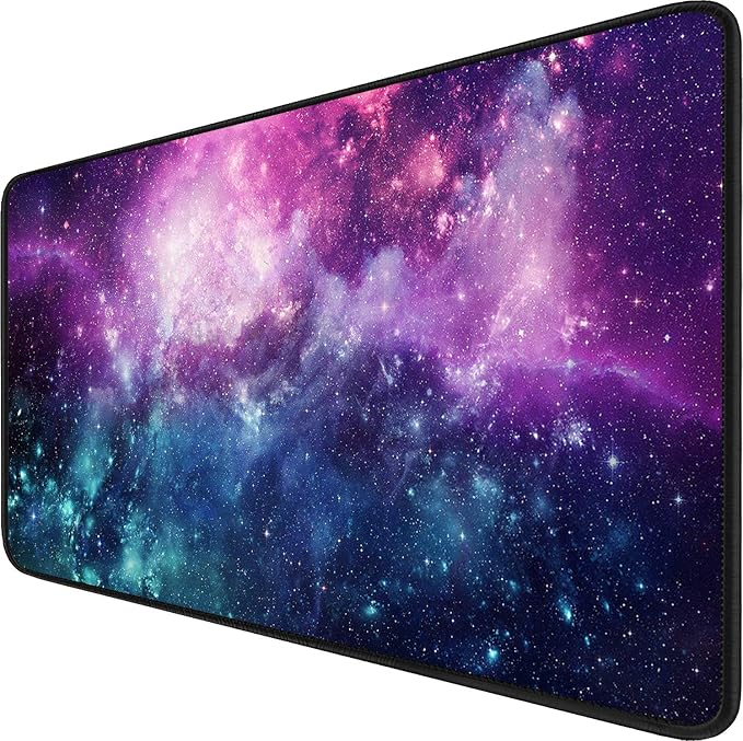 Gaming Mouse Pad, 31.5x15.7x0.12 inch Waterproof Computer Keyboard Mouse Mat Non-Slip Mousepad Rubber Base and Stitched Edges for Game Players, Office, Study, Esports Pros, Home, Desktop