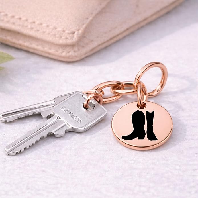 SM Design Western Charm Set of 4 – Stainless Steel Western Charms for Bracelets & Necklaces – Cowgirl, Ranch & Country Style Jewelry Charms – Western Gift for Women & Moms