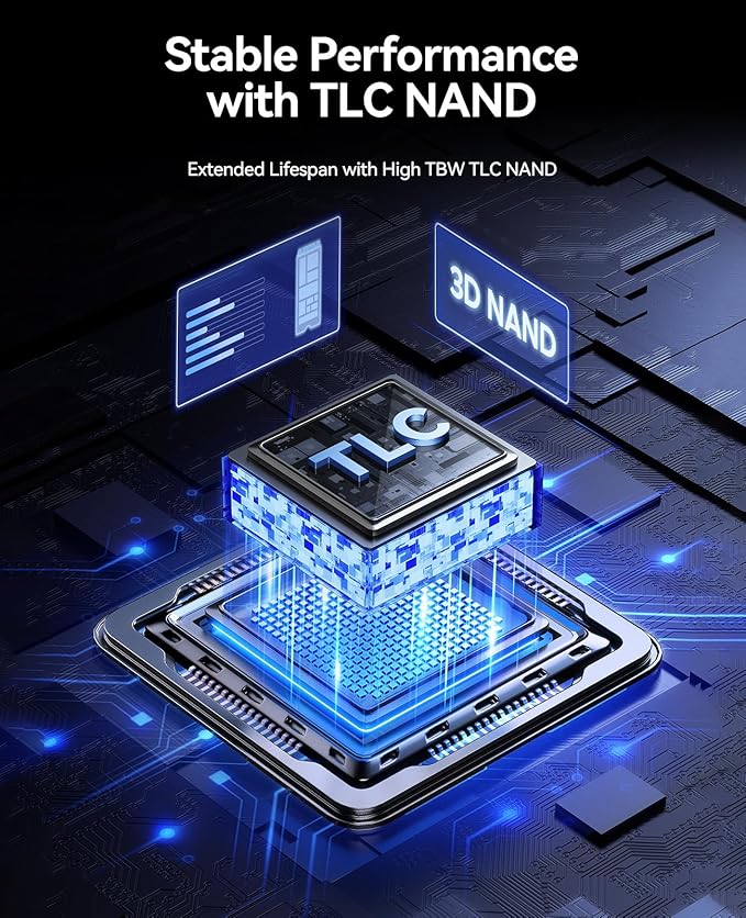 ORICO OS5 2TB M.2 SSD for PS5 Storage Expansion, M.2 PCIe 4.0 NVMe Gaming SSD with TLC NAND, 7450MB/s Read, Pre-Installed Heatsink Designed for PS5 Airflow, Ready for Direct Installation