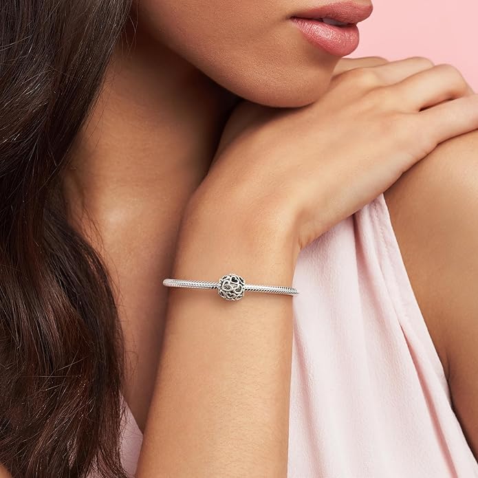 PANDORA Hearts All Over Charm - Bracelet Charm for PANDORA Moments Bracelets - Stunning Women's Jewelry - Gift for Women in Your Life - Made with Sterling Silver - With Gift Box
