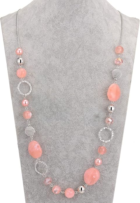 PEARL&CLUB Long Beaded Necklaces For Women - Sweater Chain Fashion Jewelry Necklace Gifts For Women