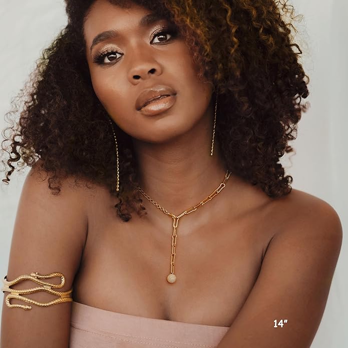 Aobei Pearl 18K Gold Plated Moon Star Lion Evil Eye Love Heart Cross Pendant Necklace Medallion Paperclip Chian Choker Layering Jewery for Women