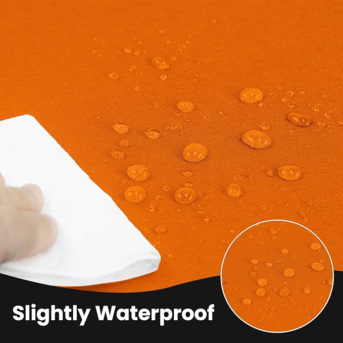 Ascoza 2 Pack Fitted Tablecloth for 4 Foot Rectangle 48 x 24 Inch Orange Table Covers Water Resistant Polyester Cloth for Folding, Parties,Display, Trade Show (Orange)