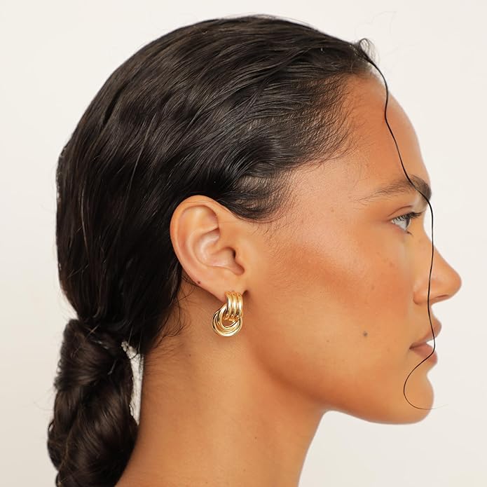 Heaven Mayhem Baby Knot Earrings – Modern Twisted Knot Design – Bold Everyday Jewelry