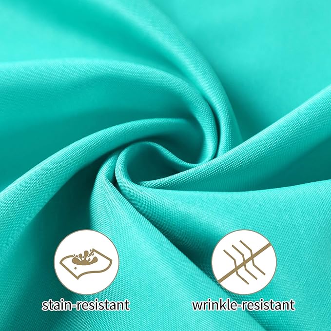 50pcs Polyester Cloth Napkins - 20 x 20 inch Turquoise Dinner Washable Napkins with Hemmed Edges for Restaurant/Wedding/Hotel(50,Turquoise)
