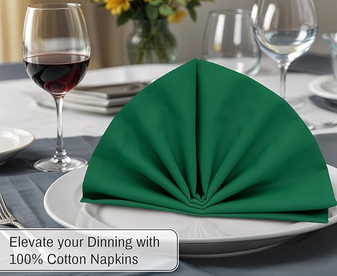 Ruvanti Cloth Napkins Set of 6, 18x18 Inches, 100% Cotton, Washable, Soft & Absorbent, Perfect for Wedding, Christmas, ‎Thanksgiving Dinners - Amazon