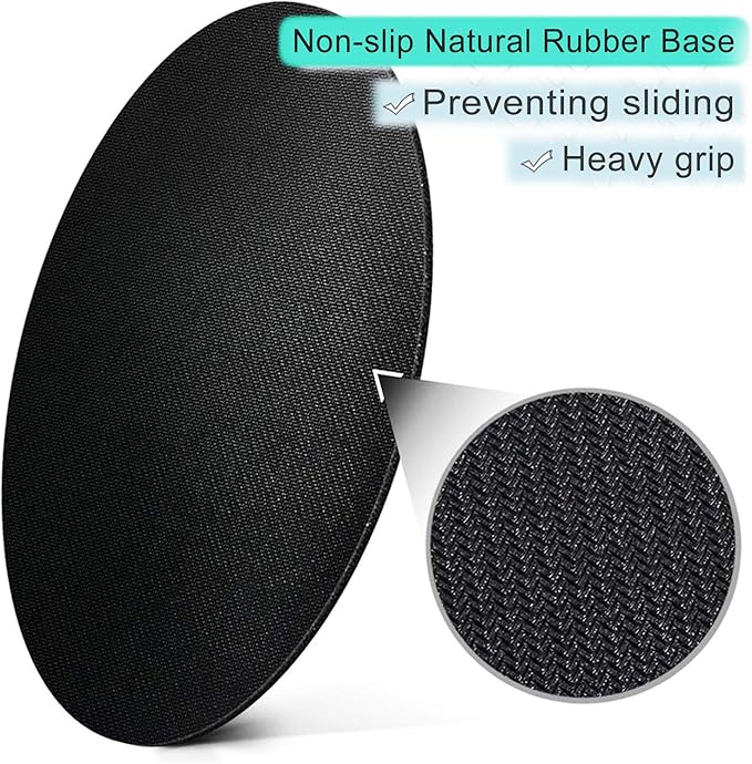 ITNRSIIET Round Mouse Pad with Stitched Edge Premium-Textured Waterproof Non-Slip Rubber Base Desktop Protection Mat Diameter 8.7 inches, Modern Marbling Light Blue