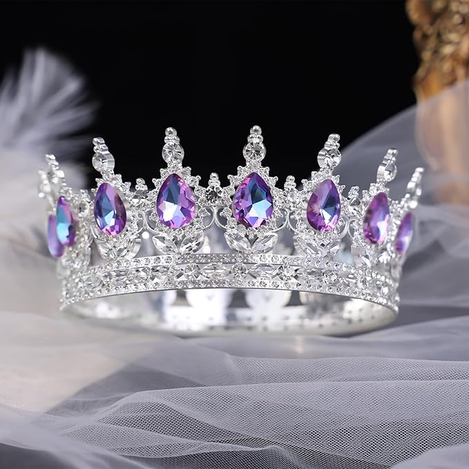 Queen Crown for Women Crystal Tiara for Girl Rhinestone Wedding Headband for Bride Hair Accessories for Costume Birthday Party Prom